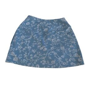 Laura Ashley Skort XS Blue Floral Golf Tennis 
Pickleball Comfort Pull On Pocket